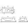 Акриловая ванна VITRA OPTIMUM NEO 170x75 см 64570001000