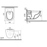 Инсталляция с унитазом VITRA S40 SMOOTHFLUSH с тонким сиденьем с микролифтом клавиша хром глянцевый 9860B003-7200