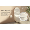 Инсталляция с унитазом VITRA ZENTRUM L-BOX с быстросъёмным сиденьем с микролифтом, клавиша хром глянцевый 9012B003-7206