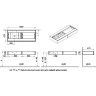Модуль под раковину VITRA ORIGIN 120 см под раковину с выдвижным ящиком, левосторонний, дуб 65681